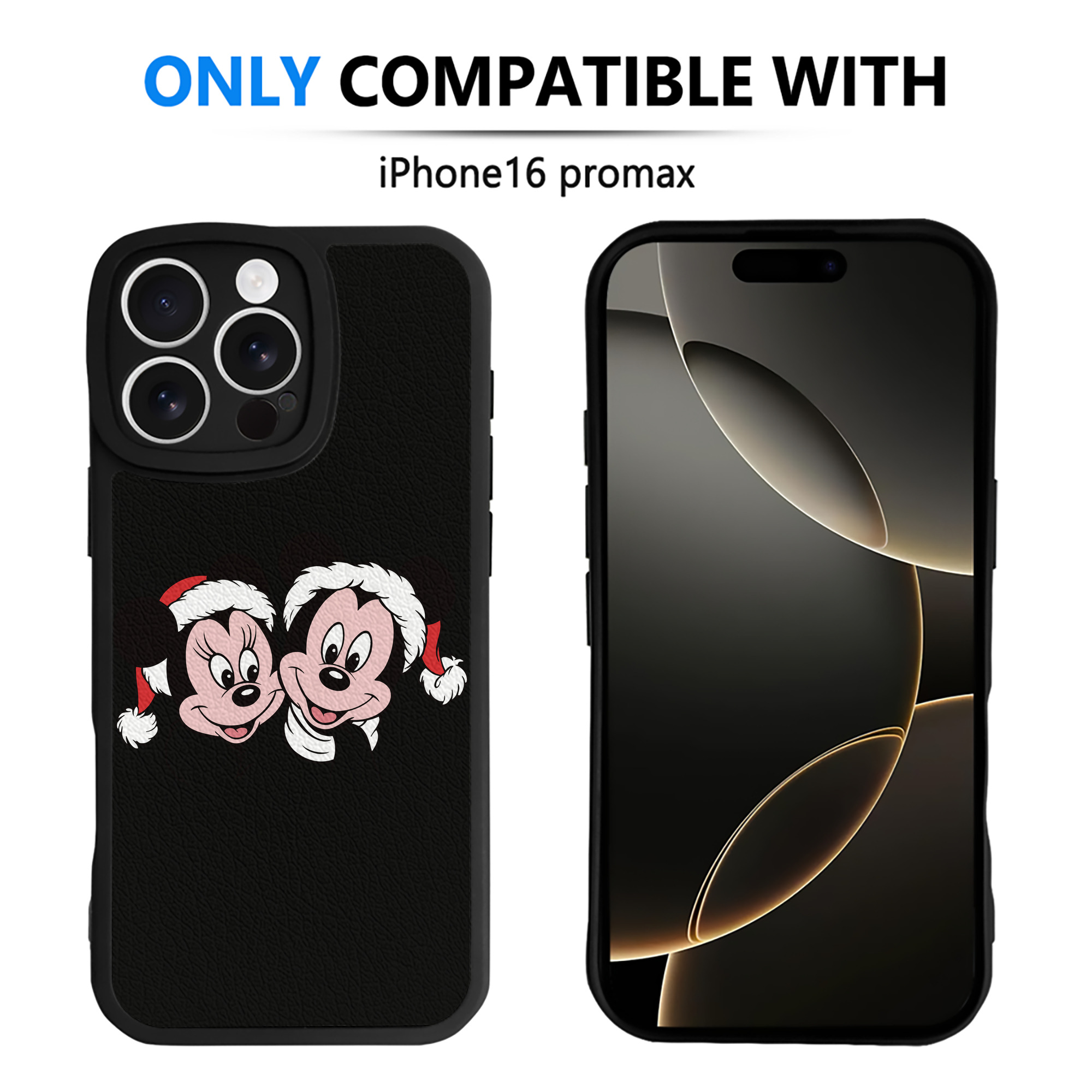 （画像用） ミッキーマウス Mickey Mouse 【iPhone 16シリーズ対応】シリコンスマホケース（レザー調） 材質：シリコン